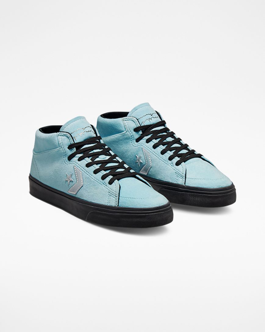 Pánské Skate Boty Converse Louie Lopez Pro Mid x FA Blankyt Černé | CZ VPME95